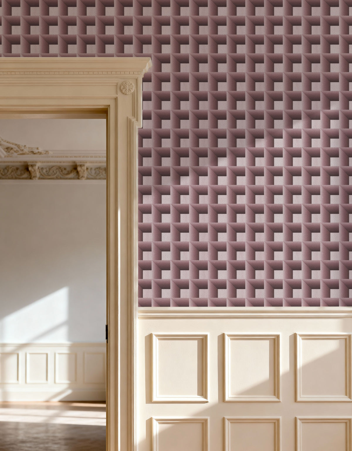 Decorative Cubes, Rose Mural Wallpaper - room preview 04
