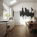 Warsaw Poland Skyline Black & White Mural Wallpaper - room preview 04