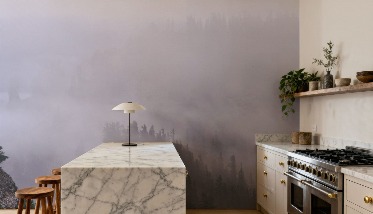 Fog Cascade Mural Wallpaper - room preview 04
