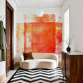 Rustic Red Geometry Mural Wallpaper - room preview 04