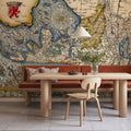 Old Map of the Neatherlands, 1570 Mural Wallpaper - room preview 04