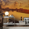 Dresden and Elbe River At Sunset Mural Wallpaper - room preview 04