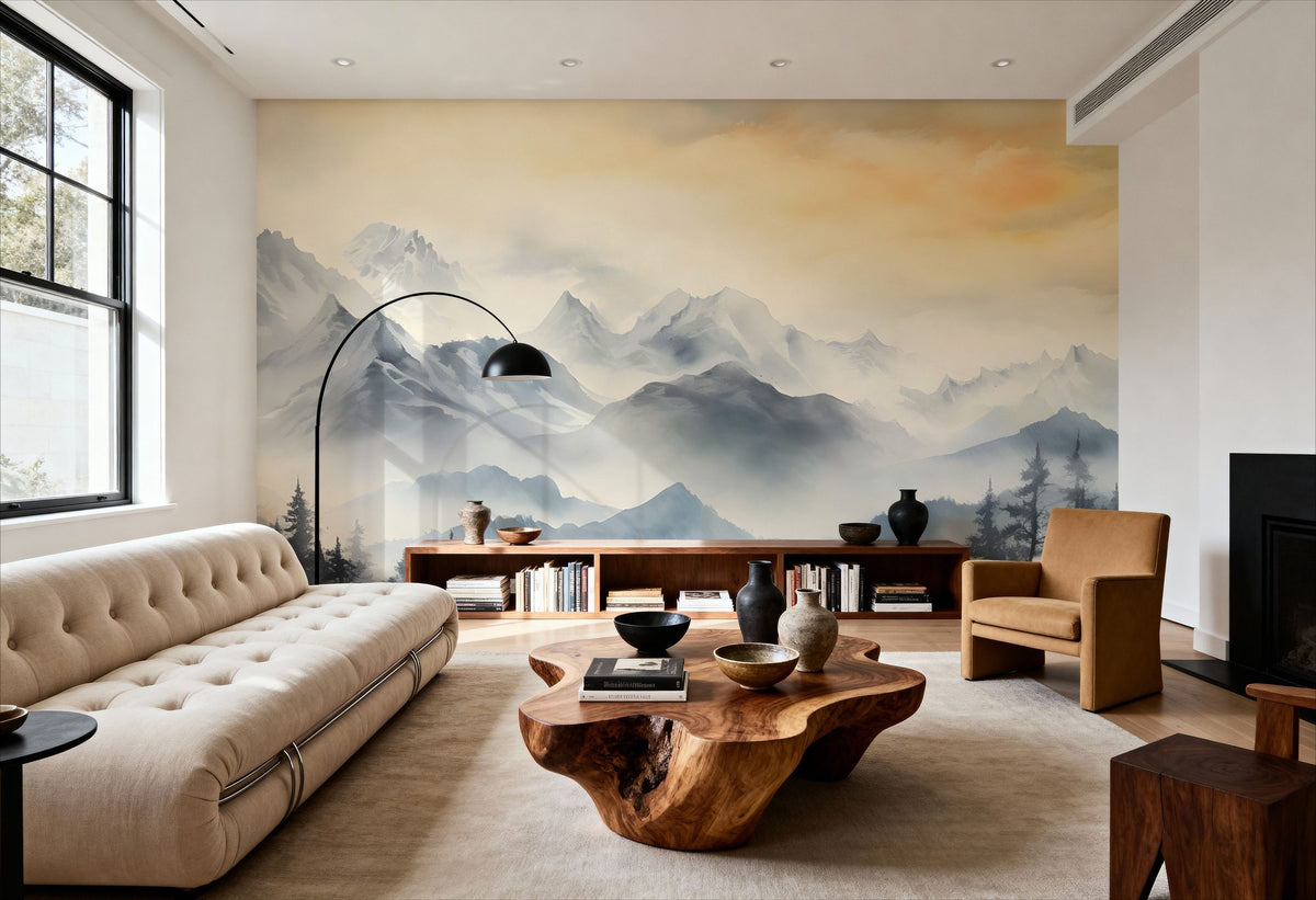 The Mountain Pass Mural Wallpaper - room preview 04