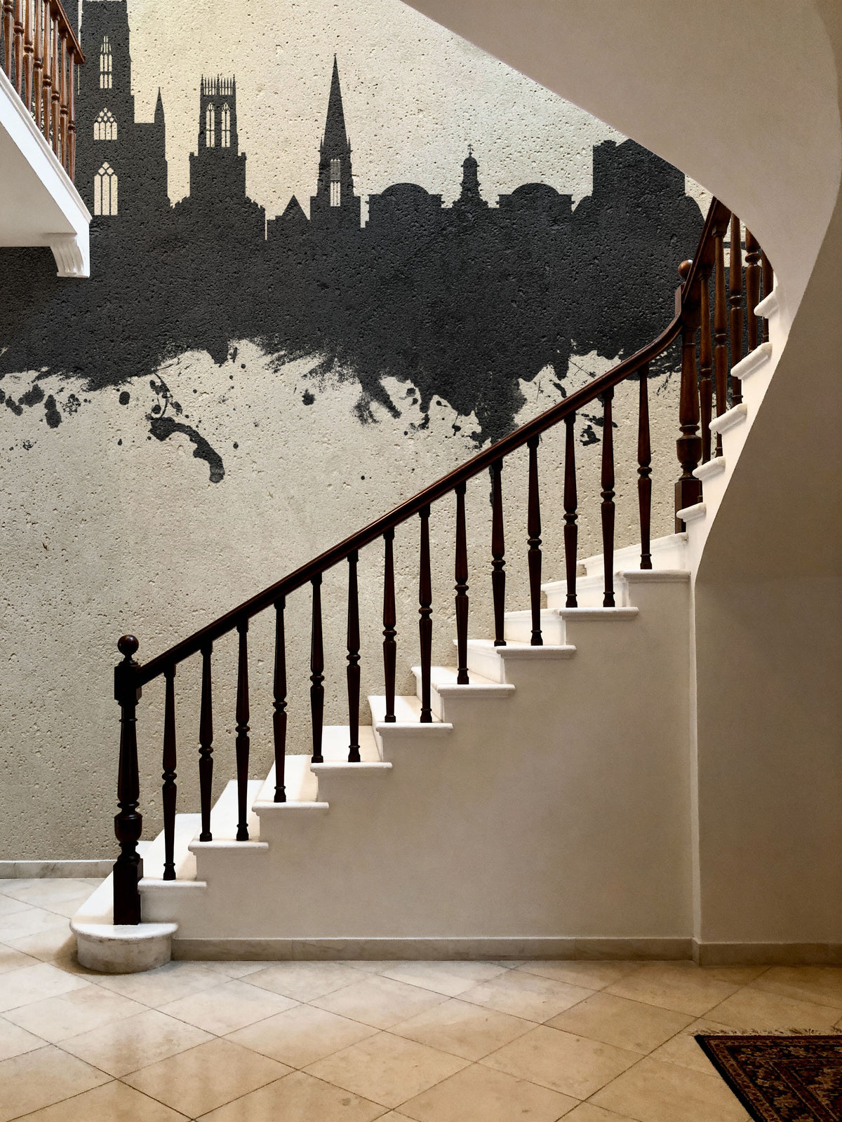 York England Skyline Concrete Mural Wallpaper - room preview 04