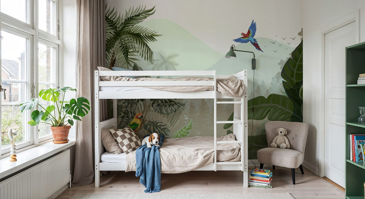 Overlooking Treetops Mural Wallpaper - room preview 04