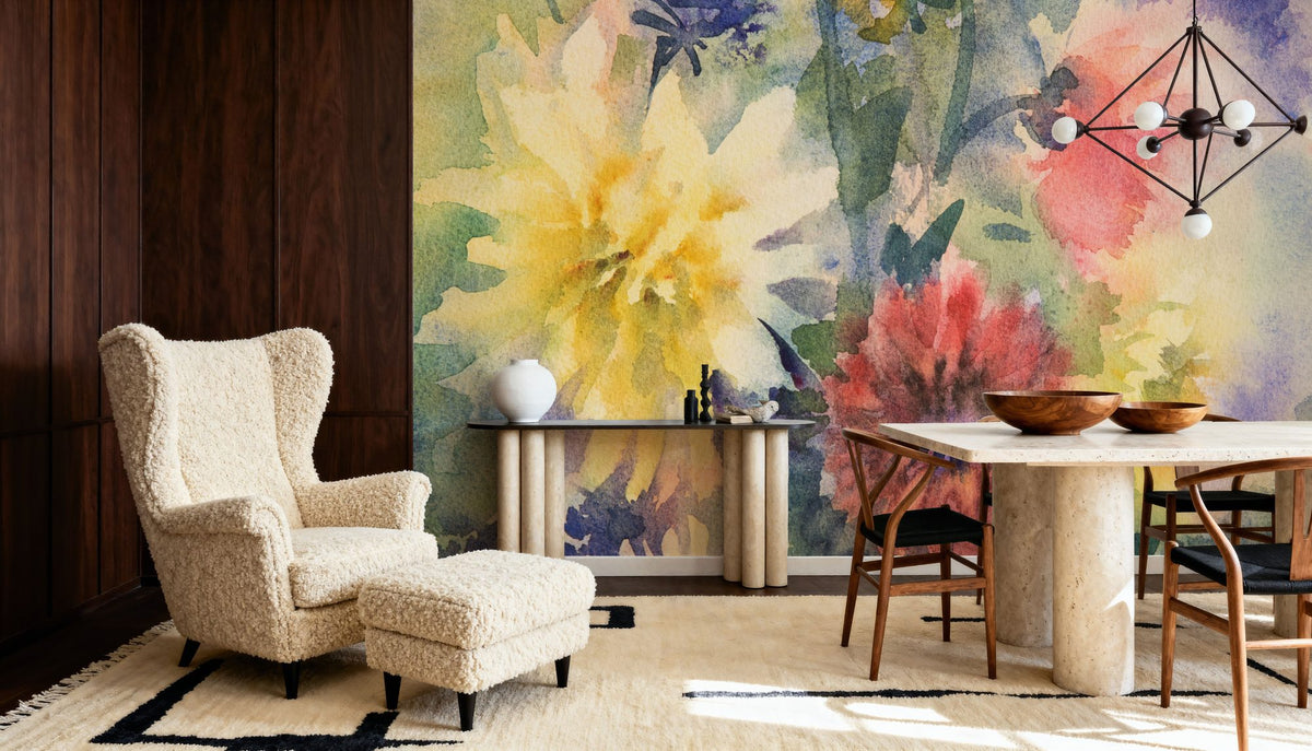 Blended Blossom Mural Wallpaper - room preview 05