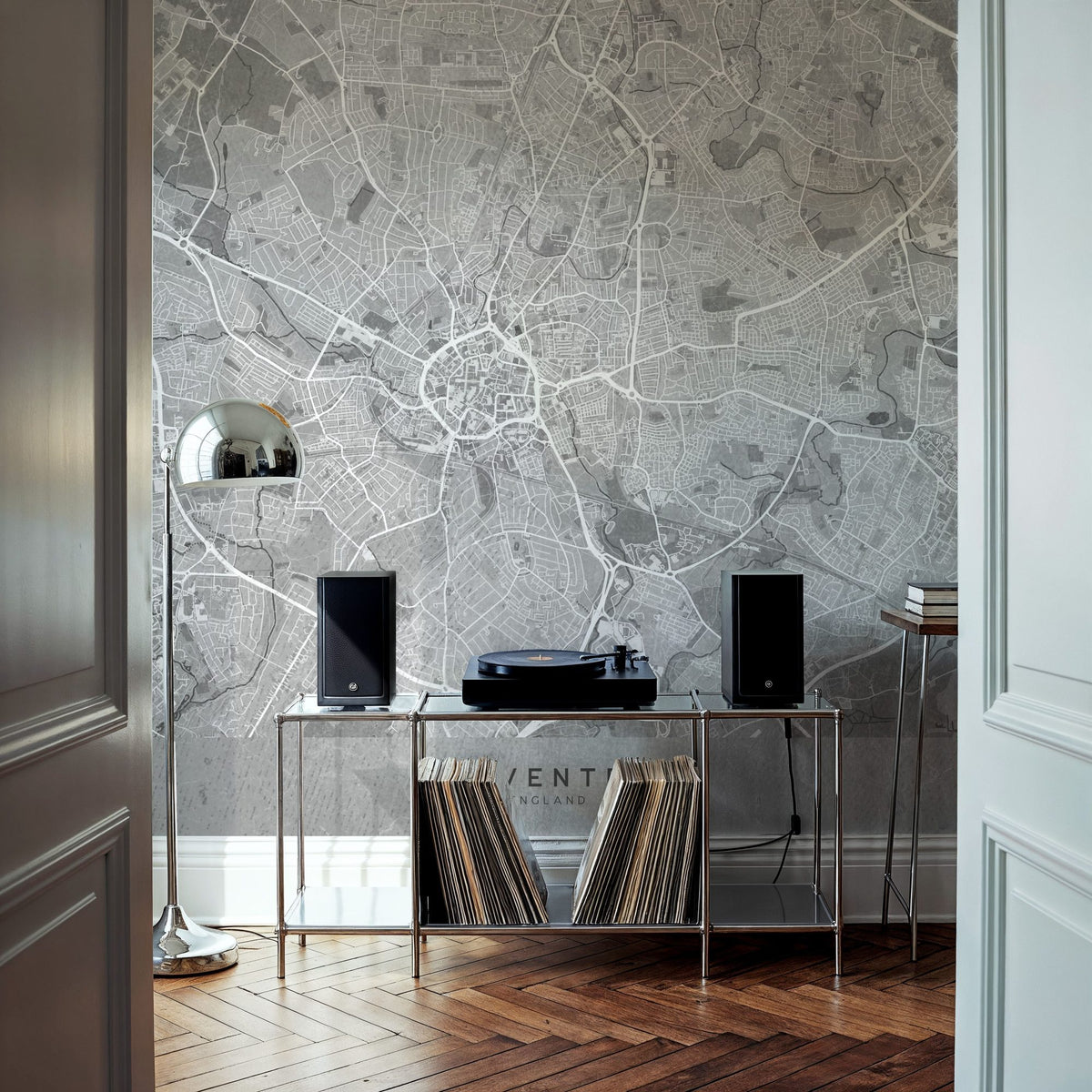 Coventry Grey Mural Wallpaper - room preview 04