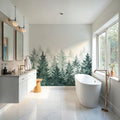 Juniper Treetops, Watercolor Mural Wallpaper - room preview 04