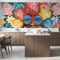 Sunning in Florals I Mural Wallpaper - room preview 04