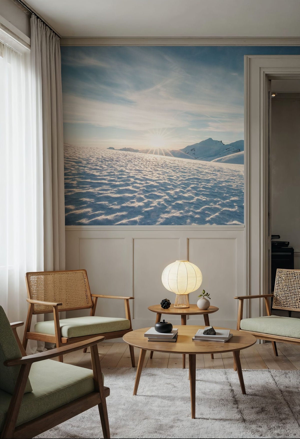 Arlberg Winter Mural Wallpaper - room preview 04