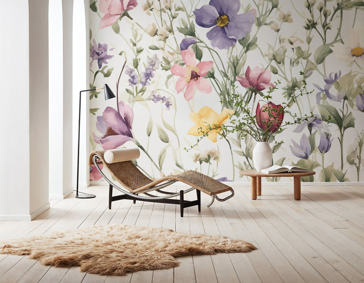 Midsummer Meadow Mural Wallpaper - room preview 04