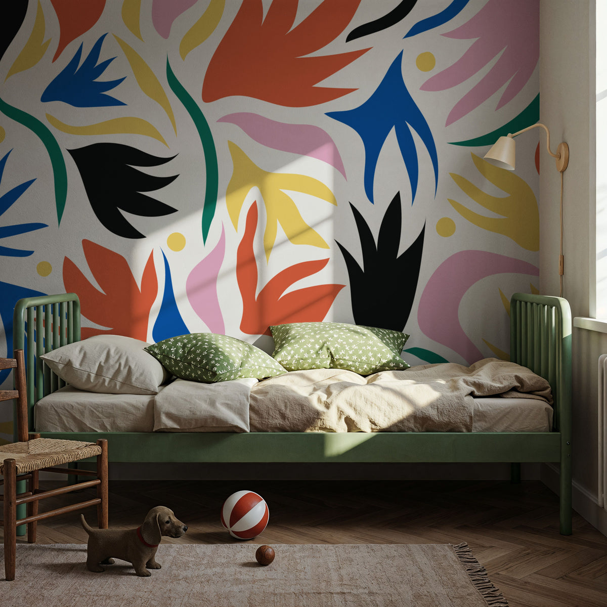 Tulip Cut Out, Light Mural Wallpaper - room preview 04