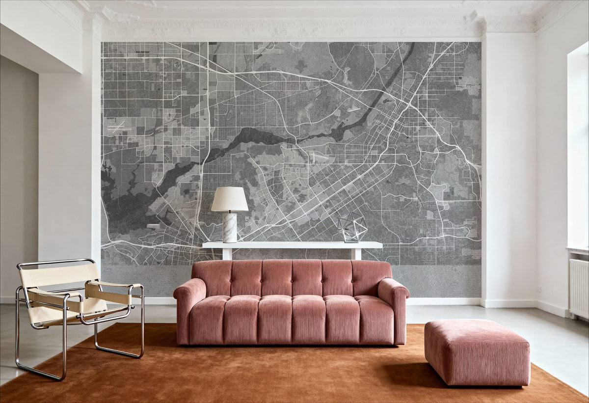 Riverside Grey Mural Wallpaper - room preview 04