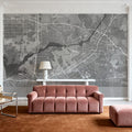Riverside Grey Mural Wallpaper - room preview 04