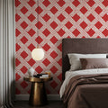 Seafood Shanty White on Red I Mural Wallpaper - room preview 04