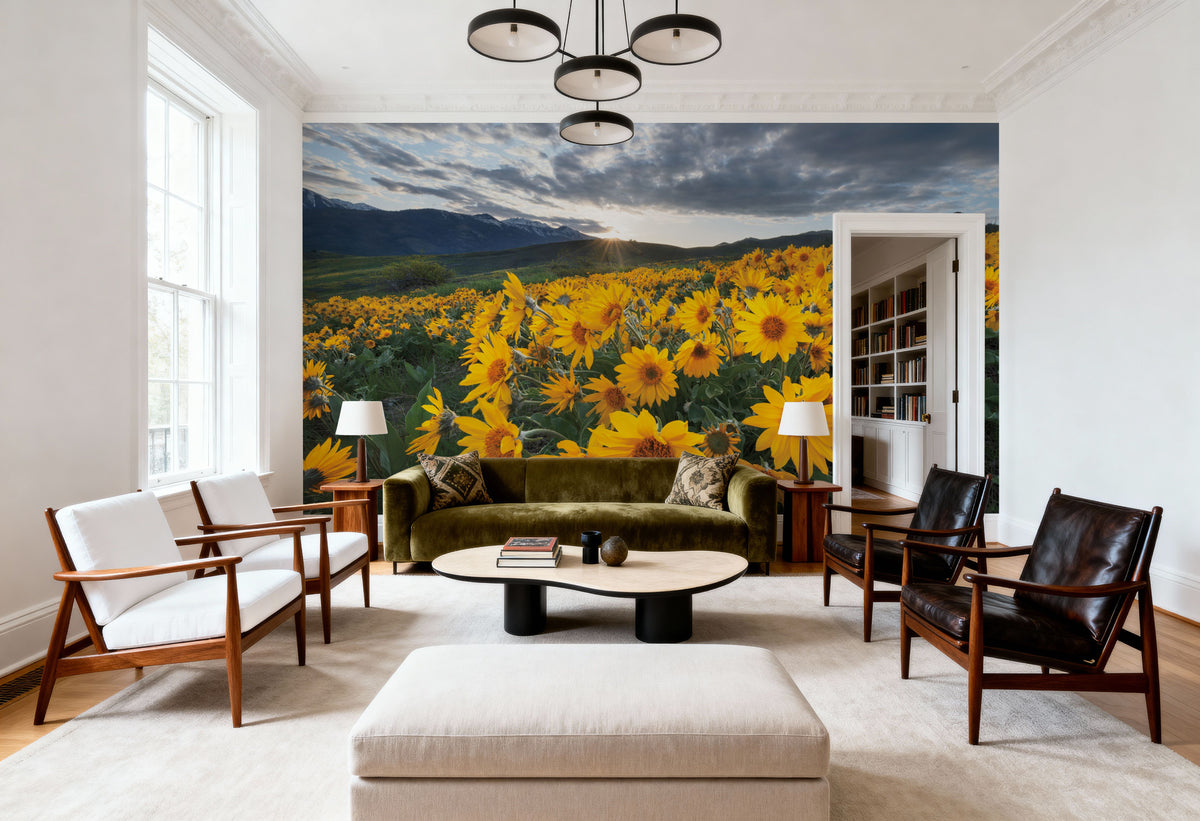 Methow Valley Wildflowers I Mural Wallpaper - room preview 04