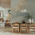 Shimmering Sea Gray Mural Wallpaper - room preview 04