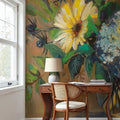 Glass Floral Mural Wallpaper - room preview 04