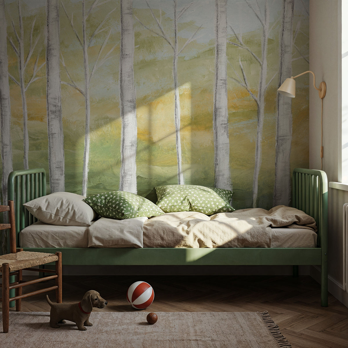 Birch Forest Mural Wallpaper - room preview 04