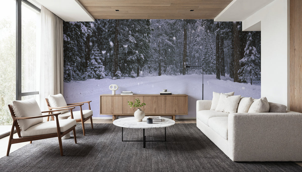 Winter Trail Mural Wallpaper - room preview 04