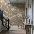 Cherry Tree Birds, Green Mural Wallpaper - room preview 04