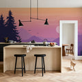 Purple Sky At Night Mural Wallpaper - room preview 04