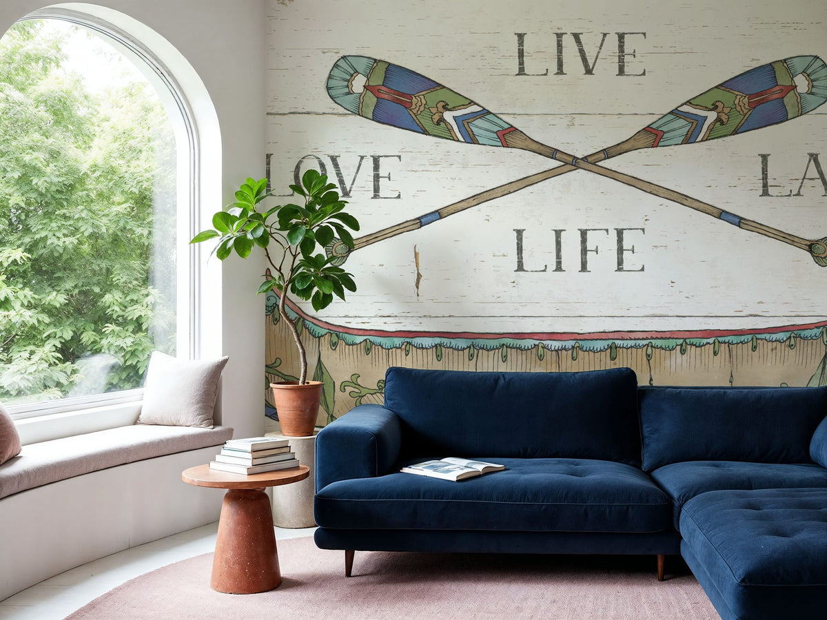 Lake Sketches III Color Mural Wallpaper - room preview 04