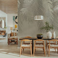 Palms Above, Sage Green Mural Wallpaper - room preview 04