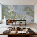 Overleaf Woodland, French Blue Mural Wallpaper - room preview 04