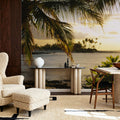 Golden Palm Cove Mural Wallpaper - room preview 04