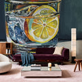 Clear Cocktail with Lemon Mural Wallpaper - room preview 04