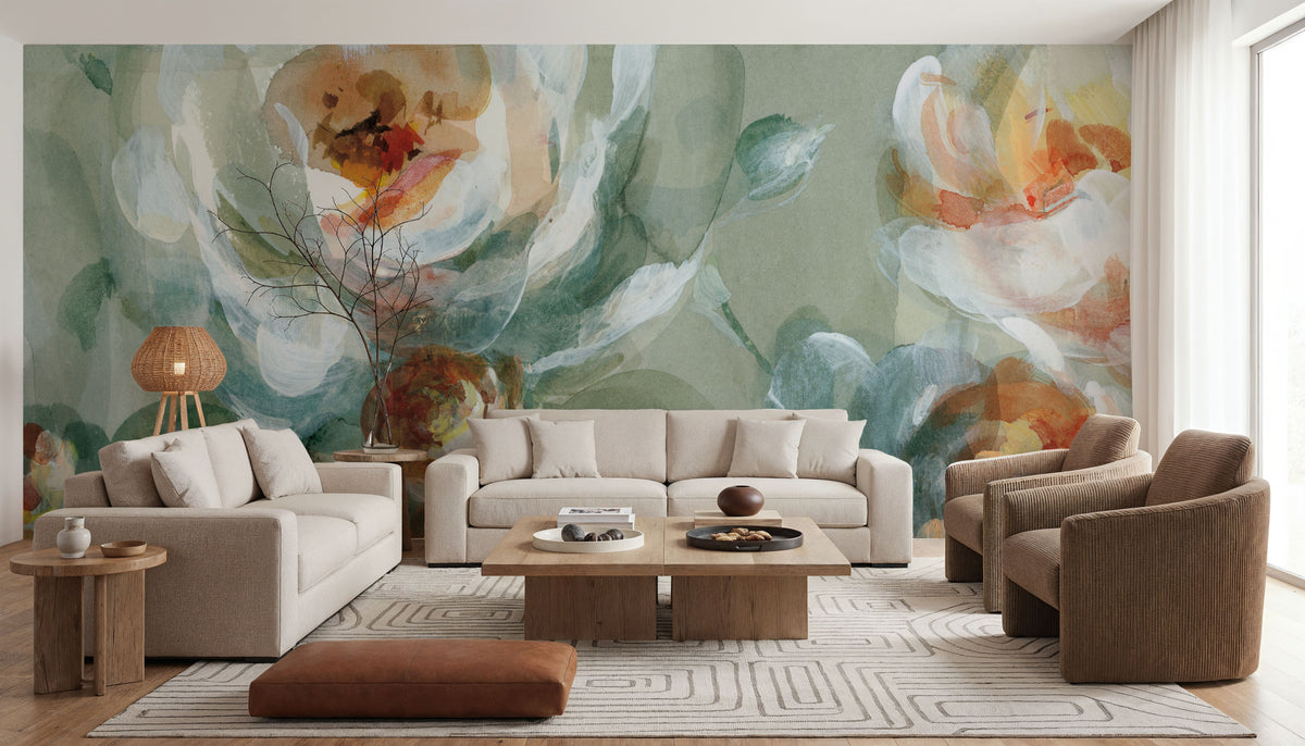 Fall Blossoms Panel II Mural Wallpaper - room preview 04
