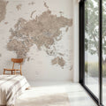 World Map Cities - Abey Mural Wallpaper - room preview 04