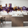 Muscat Oman Skyline Purple & Gold Mural Wallpaper - room preview 04