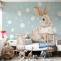 Rabbit Study Mural Wallpaper - room preview 04