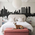Reading England Skyline Black & White Mural Wallpaper - room preview 04