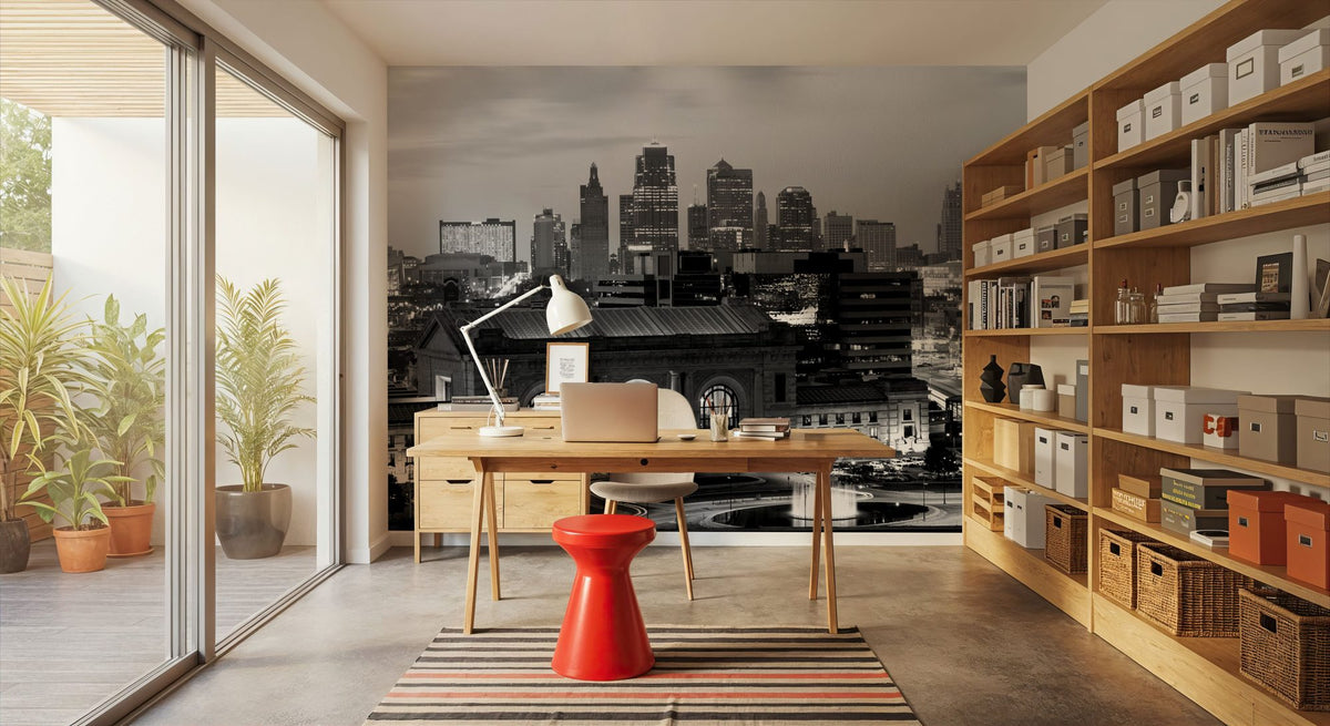 Kansas City Twilight Mural Wallpaper - room preview 04