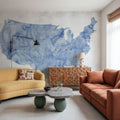 US State Map - Iria Wash Mural Wallpaper - room preview 04