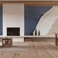 Neutral Ocean Dark Mural Wallpaper - room preview 04