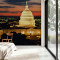 Capitol Twilight Red Mural Wallpaper - room preview 04