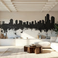 Wilmington Delaware Skyline Black & White Mural Wallpaper - room preview 04