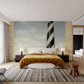 Coastal Light Map Mural Wallpaper - room preview 04