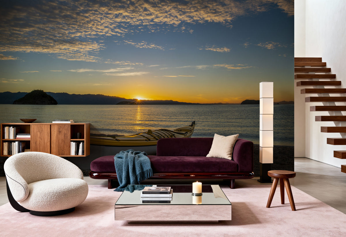 Kayak Sunrise Mural Wallpaper - room preview 04