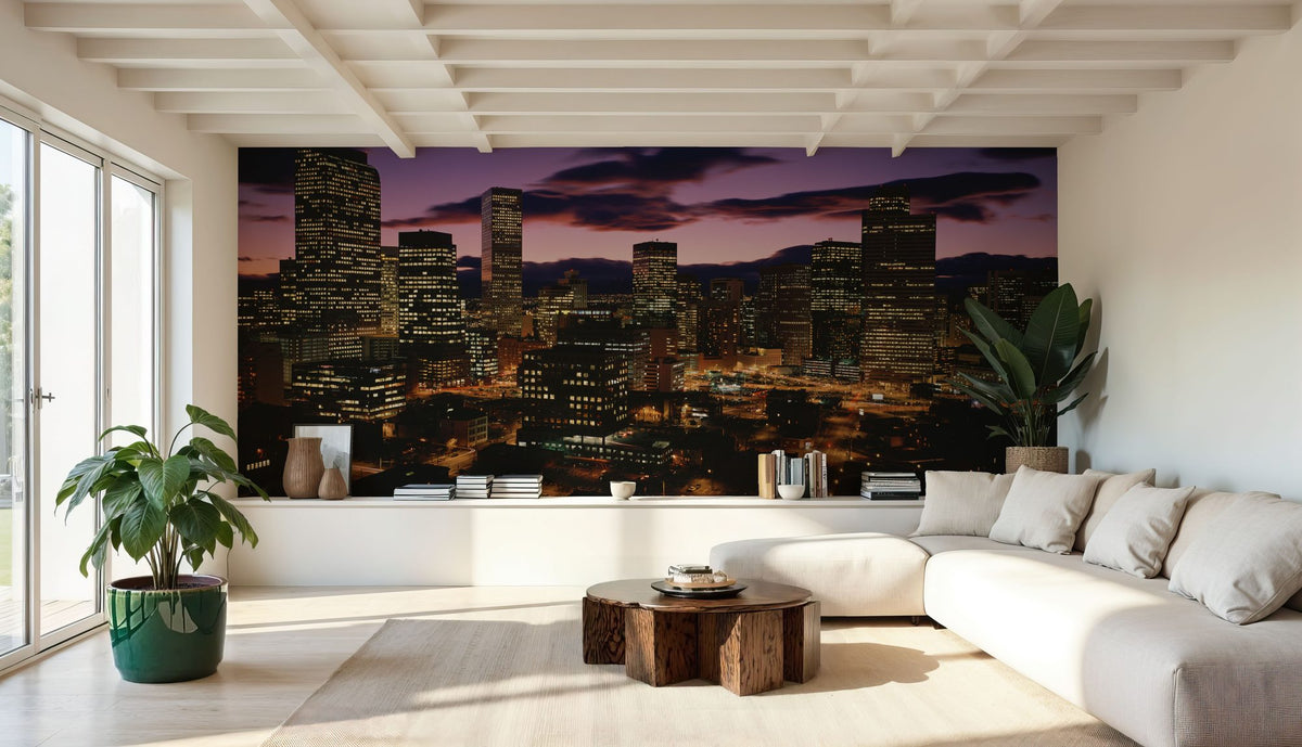 Metropolitan Evening Twilight Mural Wallpaper - room preview 04