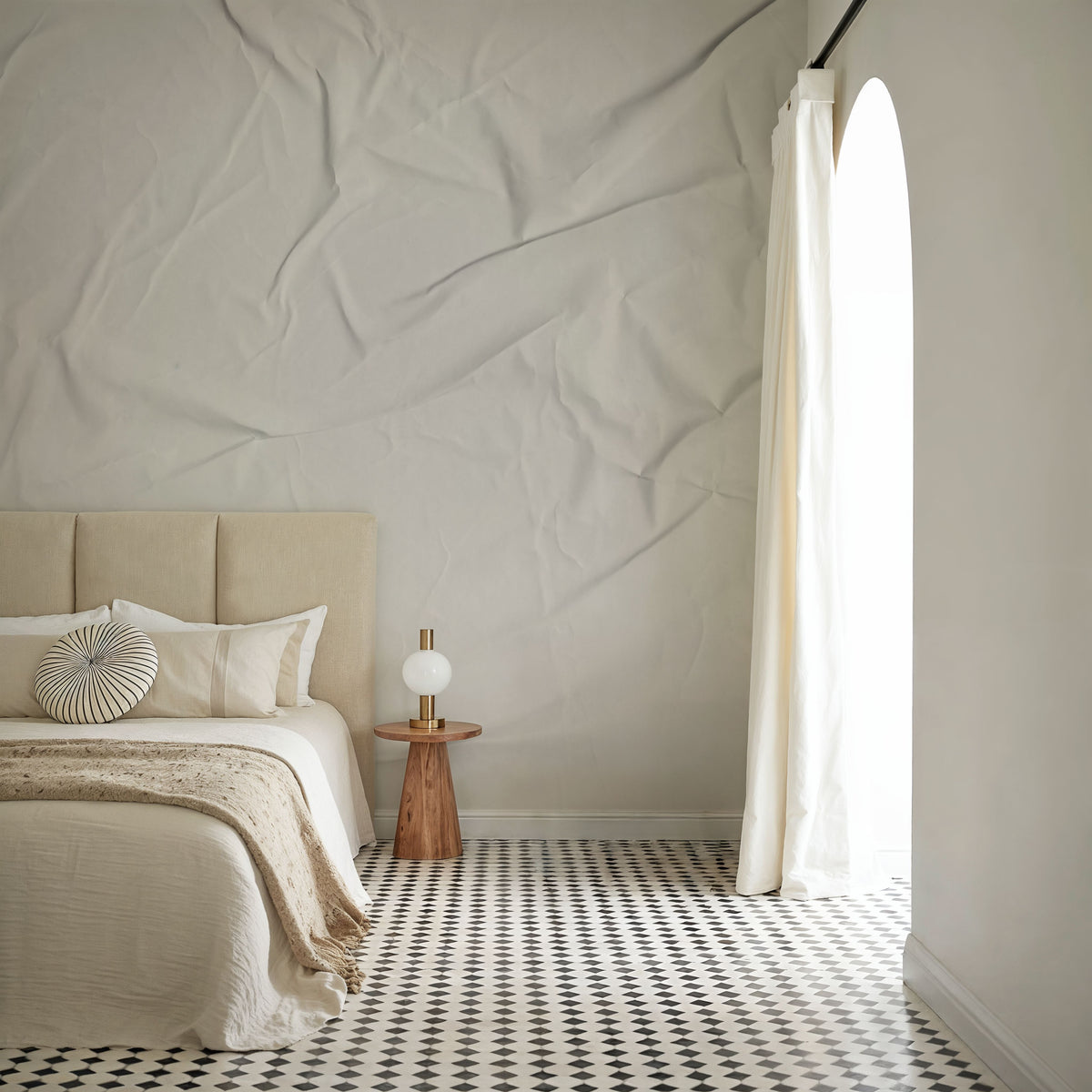 Crumpled Paper Mural Wallpaper - room preview 04