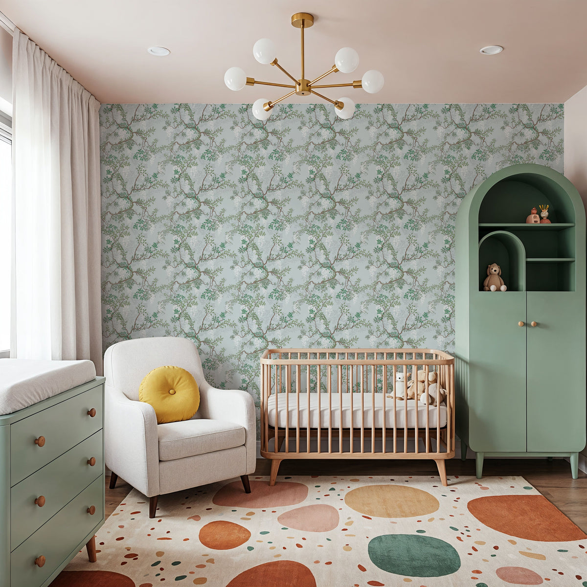Climbing Wisteria, Sky Mural Wallpaper - room preview 04