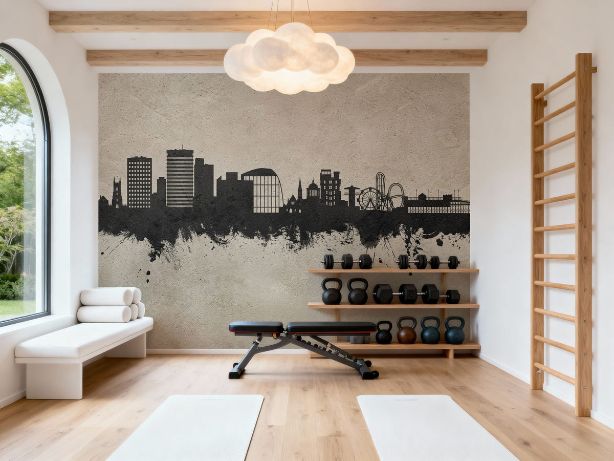 Southend-on-Sea England Skyline Concrete Mural Wallpaper - room preview 04