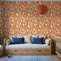 Oil on Water Orange Mural Wallpaper - room preview 04