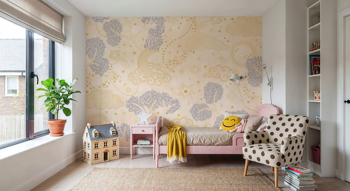 Moonlit Sky, Butter Mural Wallpaper - room preview 04