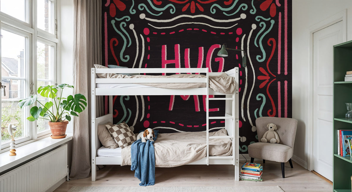 Love Sentiments Hug Me Mural Wallpaper - room preview 04